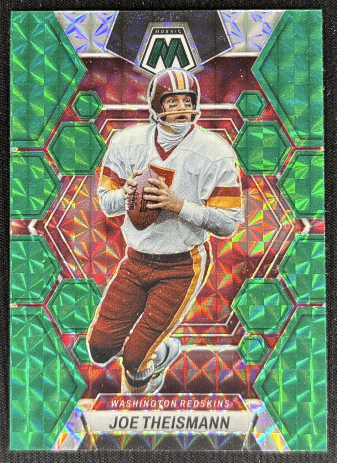 Joe Theismann 2023 Panini Mosaic Green Mosaic Redskins Default Title Sports Trading Card
