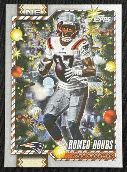 Romeo Doubs 2026 Topps Holiday Glitter Patriots | New England Patriots Sports Trading Card