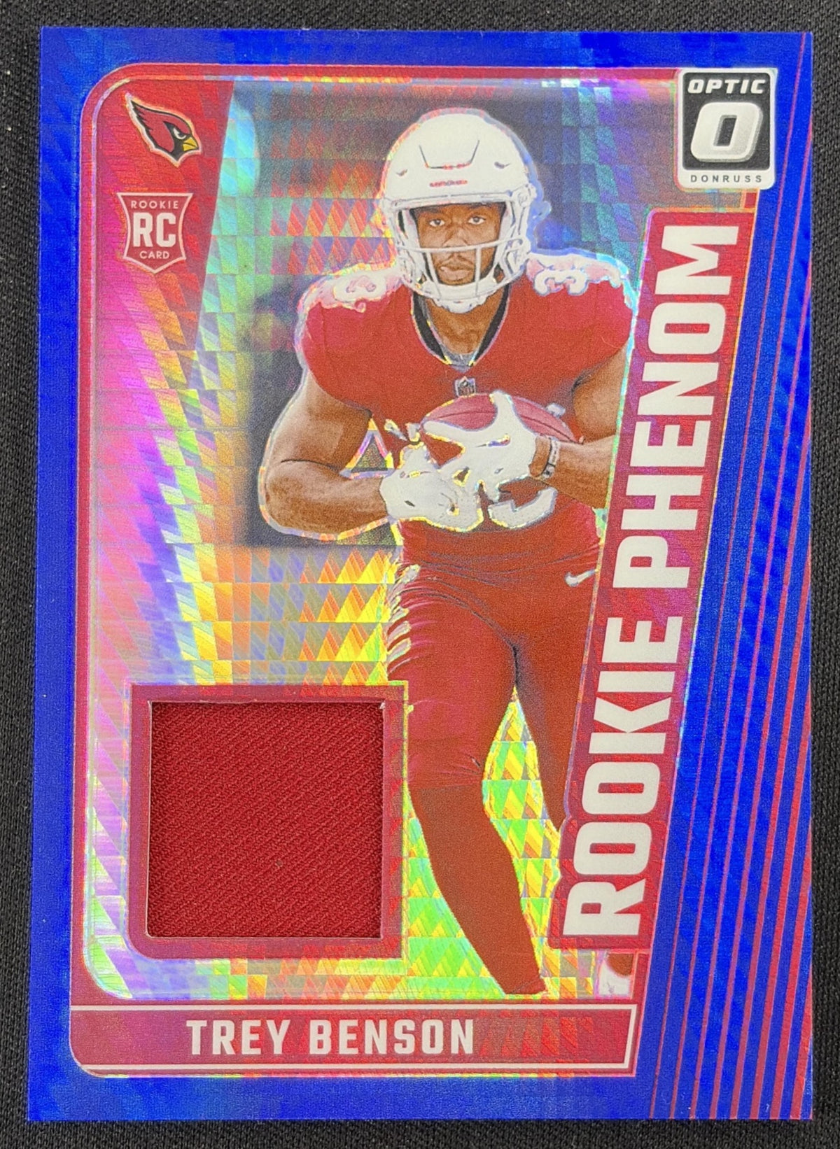 Trey Benson 2024 Panini Donruss Optic Rookie Phenoms Blue Hyper Cardinals