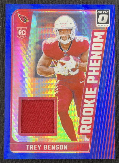 Trey Benson 2024 Panini Donruss Optic Rookie Phenoms Blue Hyper Cardinals