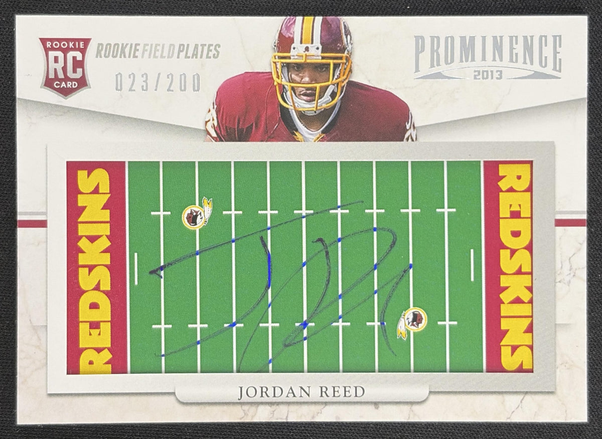 Jordan Reed 2013 Panini Prominence Rookie NFL Field Auto /200 Redskins Sports Trading Card