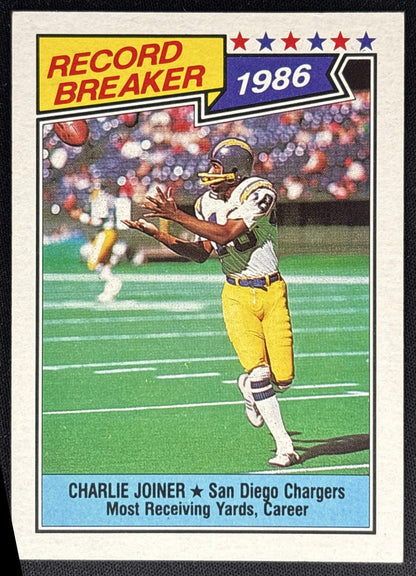 Charlie Joiner 1987 Topps Chargers - Front