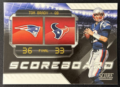 Tom Brady 2018 Panini Score Scoreboard Patriots Sports Trading Cards