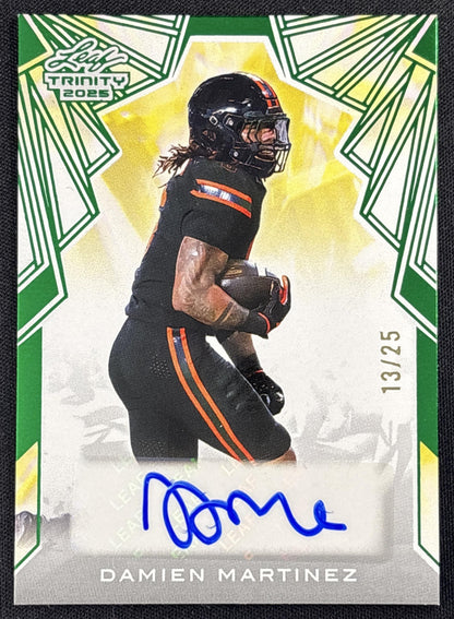 Damien Martinez 2025 Leaf Trinity- Auto Green /25