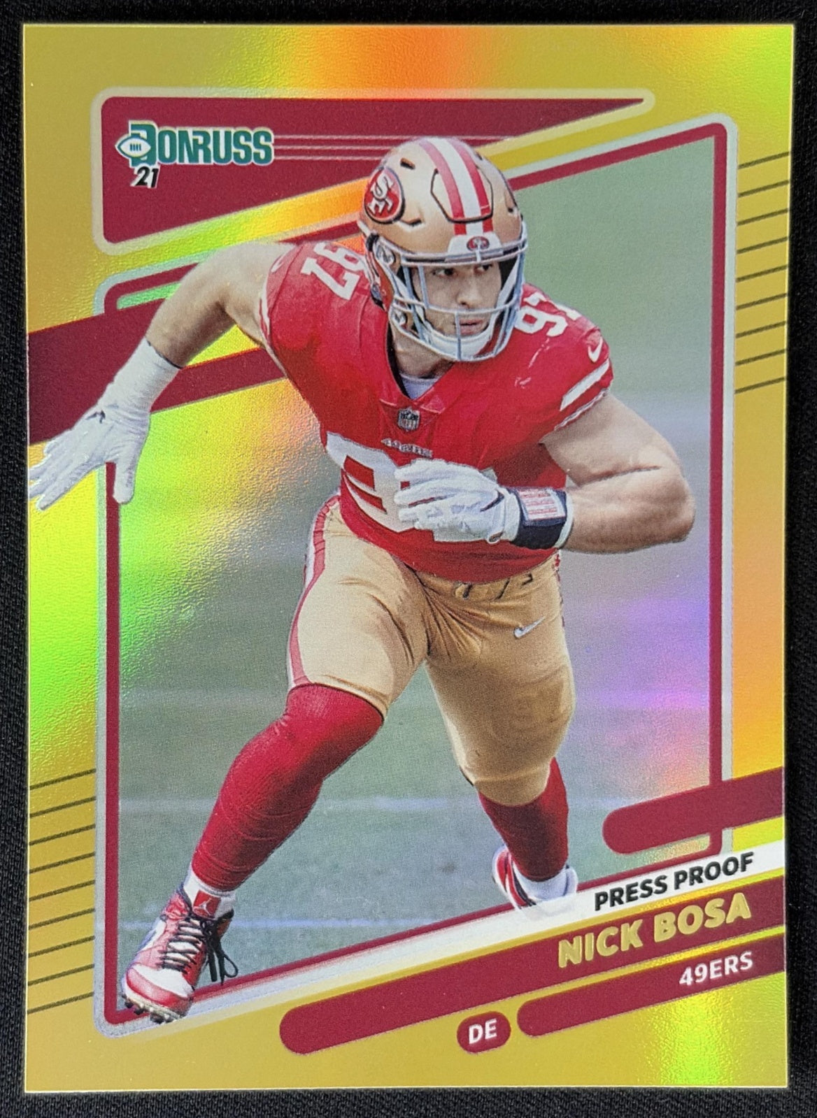 Nick Bosa 2021 Panini Donruss Press Proof Premium 49ers - San Francisco 49ers