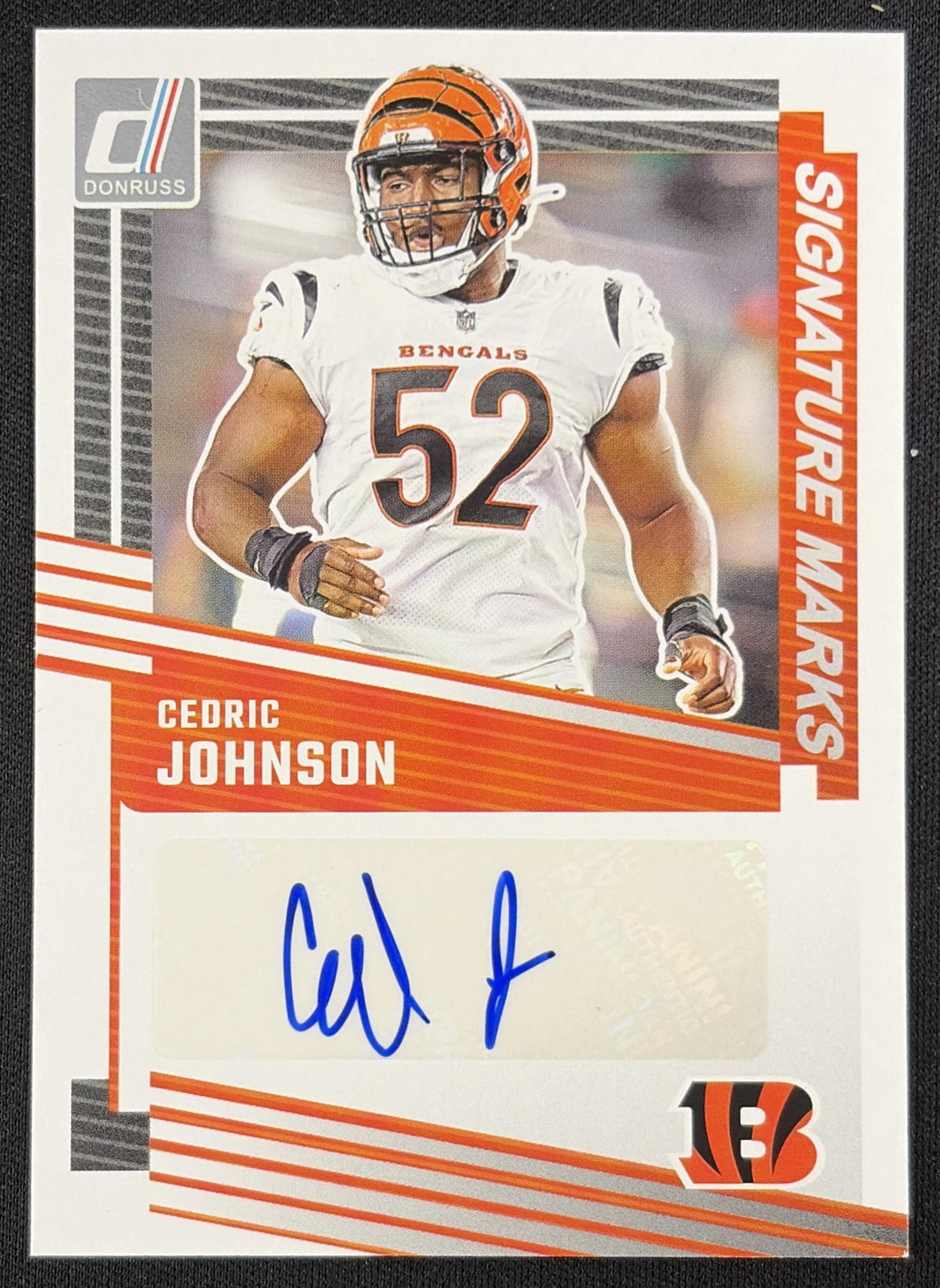 Cedric Johnson 2025 Panini Donruss Signature Marks Bengals