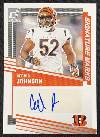 Cedric Johnson 2025 Panini Donruss Signature Marks Bengals