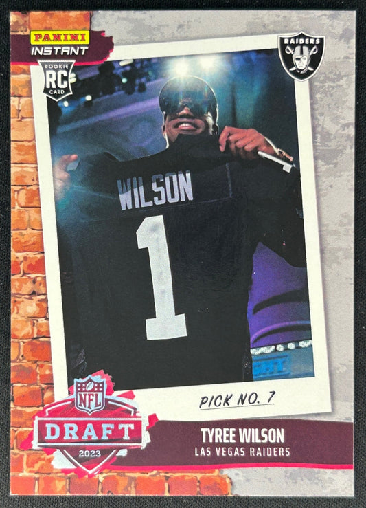 Tyree Wilson 2023 Panini Instant NFL Draft Night Raiders