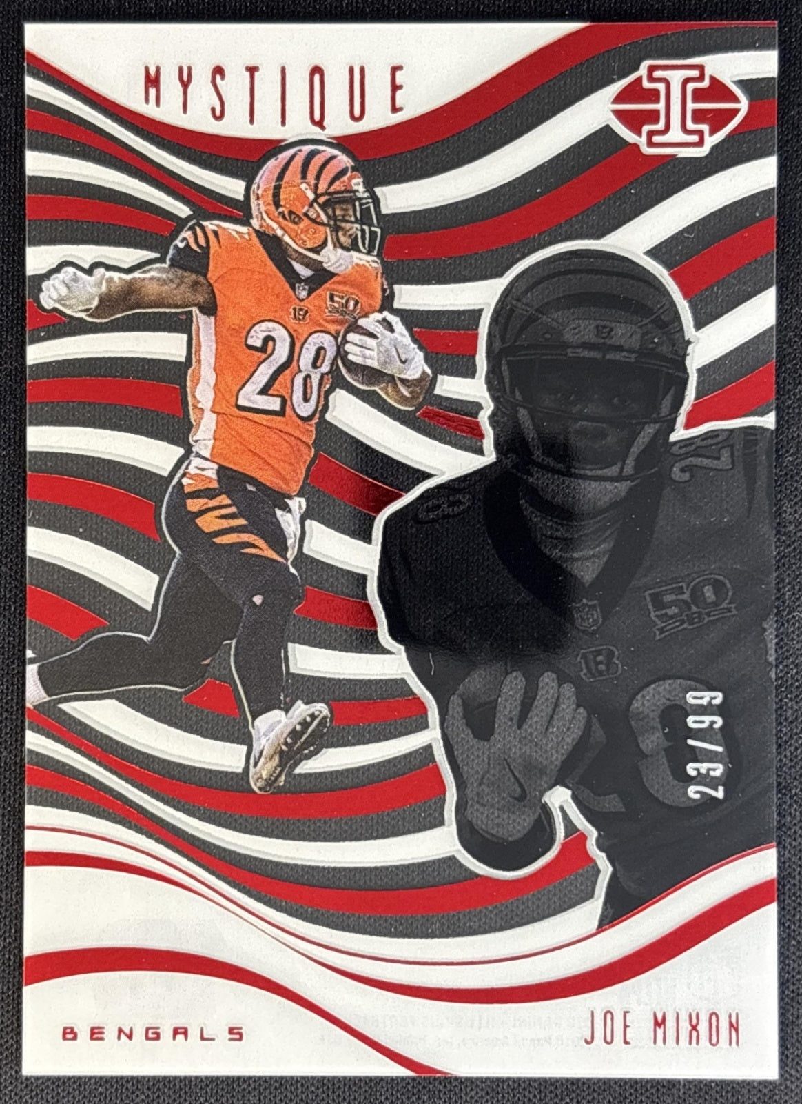 Joe Mixon 2018 Panini Illusions Mystique Red /99 Bengals front