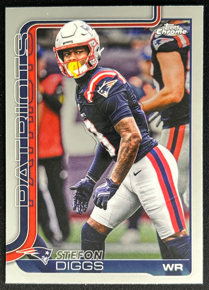 Stefon Diggs 2025 Topps Chrome Patriots Default Title Sports Trading Cards
