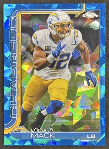 Khalil Mack 2025 Topps Chrome Sapphire Chargers