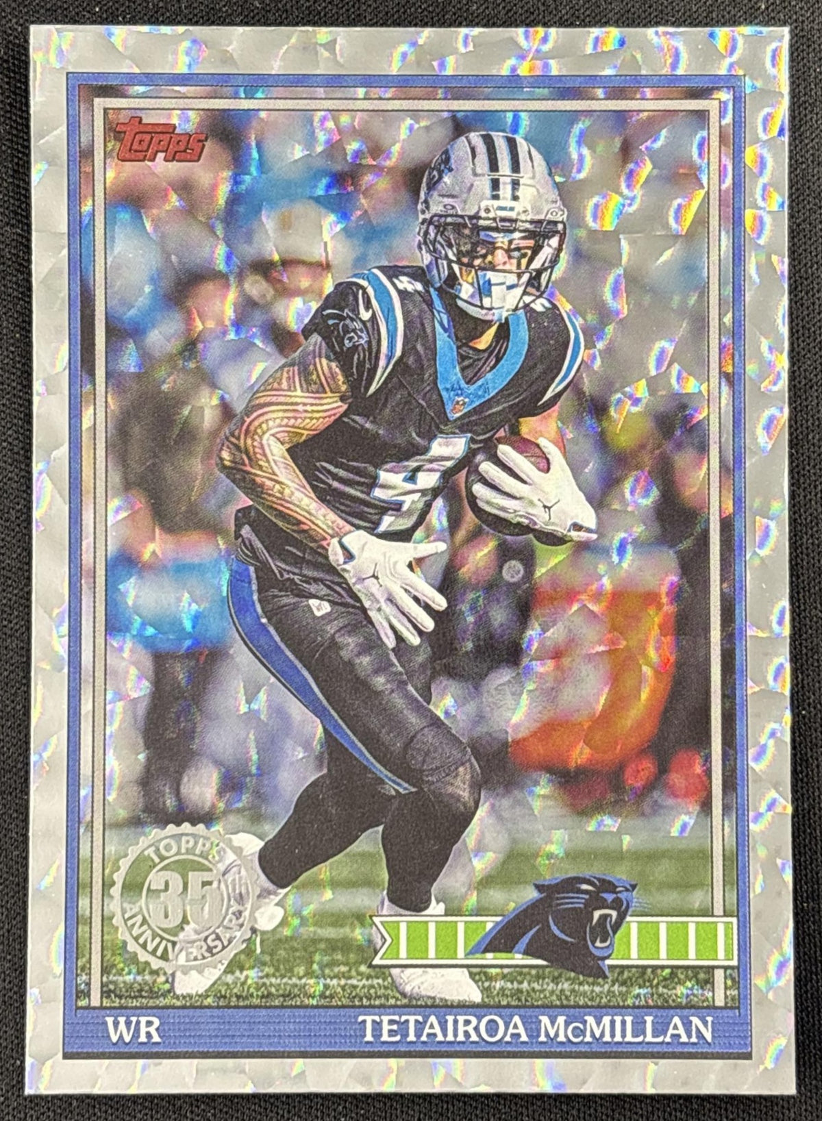 Tetairoa McMillan 2026 Topps 1991 Crackle Foil Panthers
