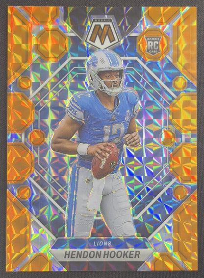 Hendon Hooker 2023 Panini Mosaic Orange Mosaic Prizm /199 Lions
