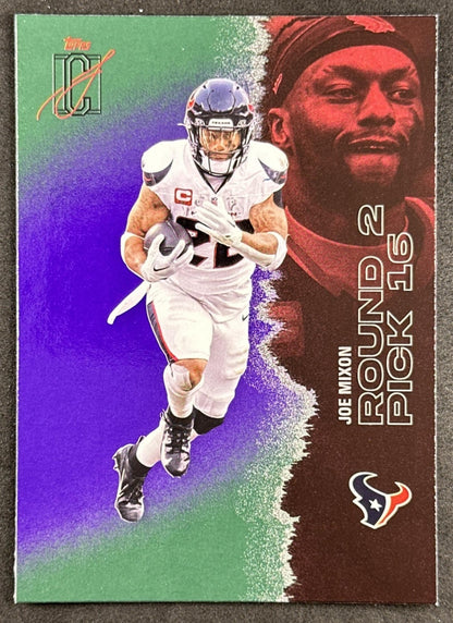 Joe Mixon 2025 Topps Signature Class Veteran Green & Purple Foil Texans front sports trading card