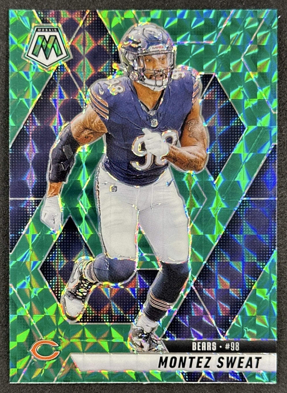 Montez Sweat 2025 Panini Mosaic Green Prizm Bears Front