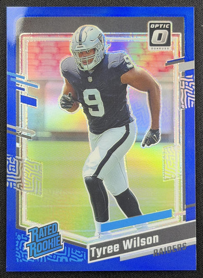 Tyree Wilson 2023 Panini Donruss Optic Blue Prizm /199 Raiders