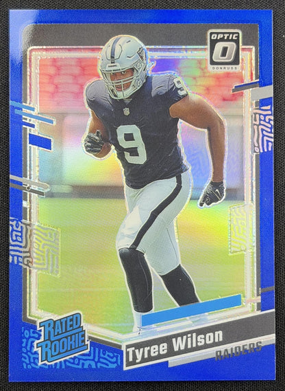 Tyree Wilson 2023 Panini Donruss Optic Blue Prizm /199 Raiders