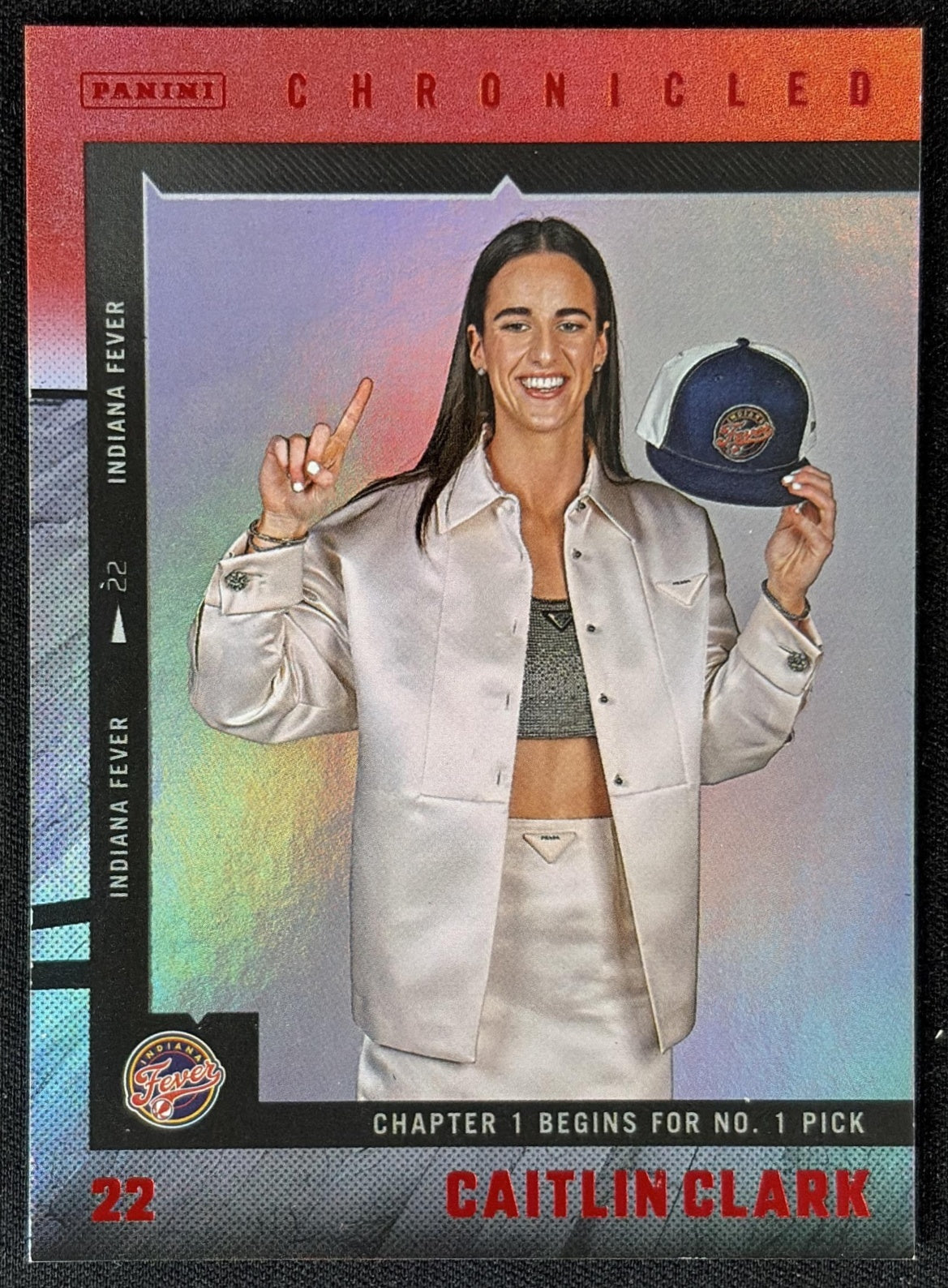 Caitlin Clark 2025 Panini Chronicled Life Style Red Holo Fever 60