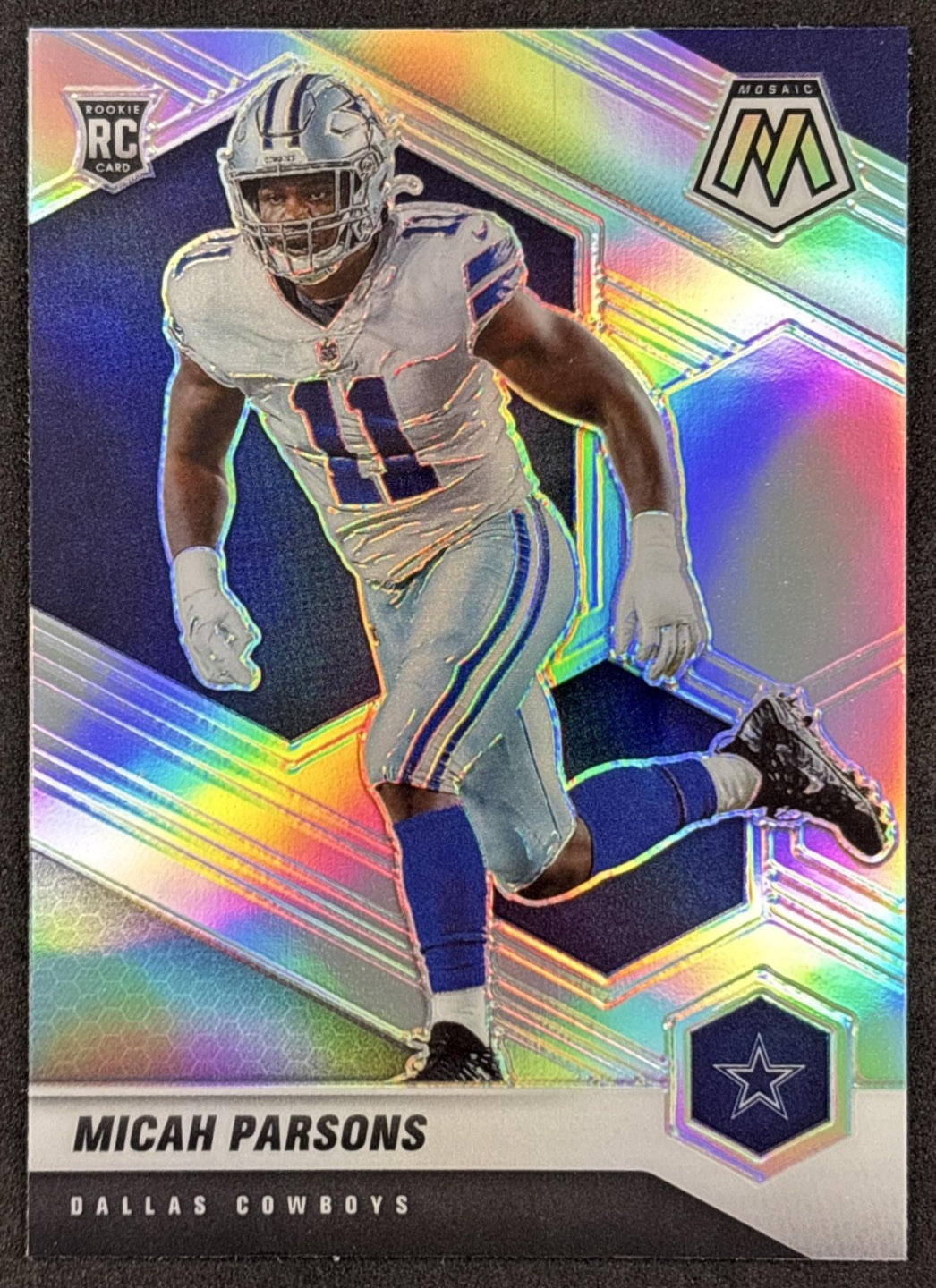 Micah Parsons 2021 Panini Mosaic Prizm Silver Cowboys front