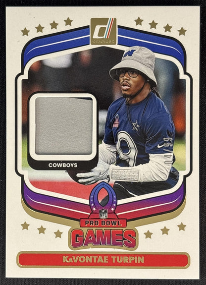 KaVontae Turpin 2025 Panini Donruss Pro Bowl Materials Prime /99 Cowboys front