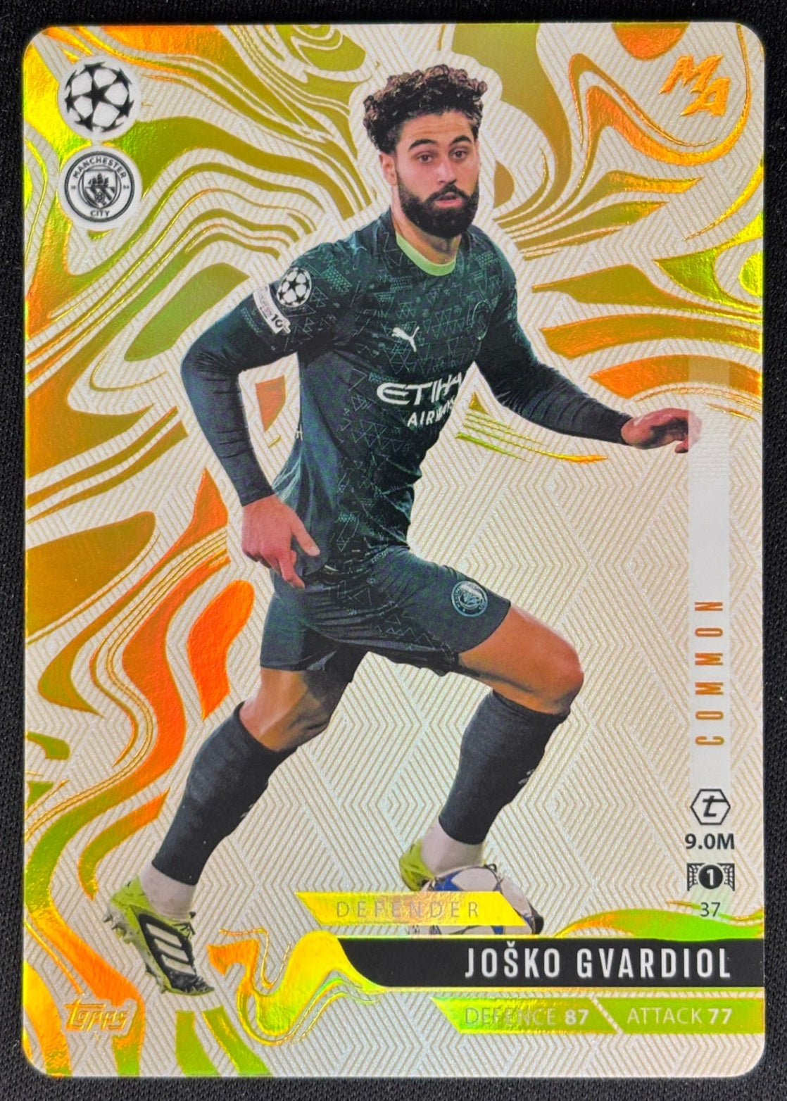 Josko Gvardiol 2025 Match Attax Madness UEFA Champions League Common Man City Sports Trading Cards