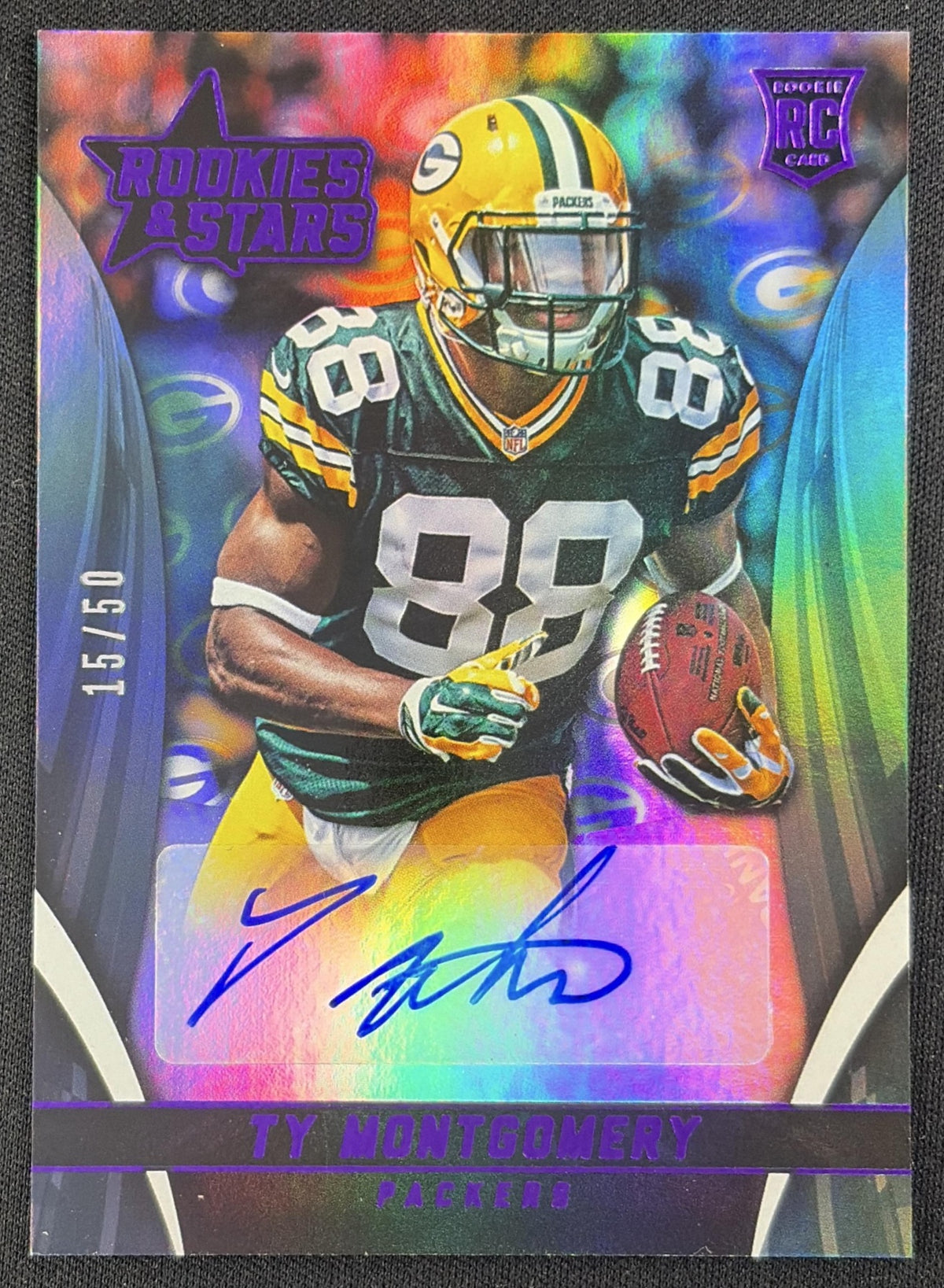 Ty Montgomery 2015 Panini Rookies & Stars Longevity Rookie Signatures Team Logo /50 Packers