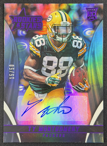 Ty Montgomery 2015 Panini Rookies & Stars Longevity Rookie Signatures Team Logo /50 Packers