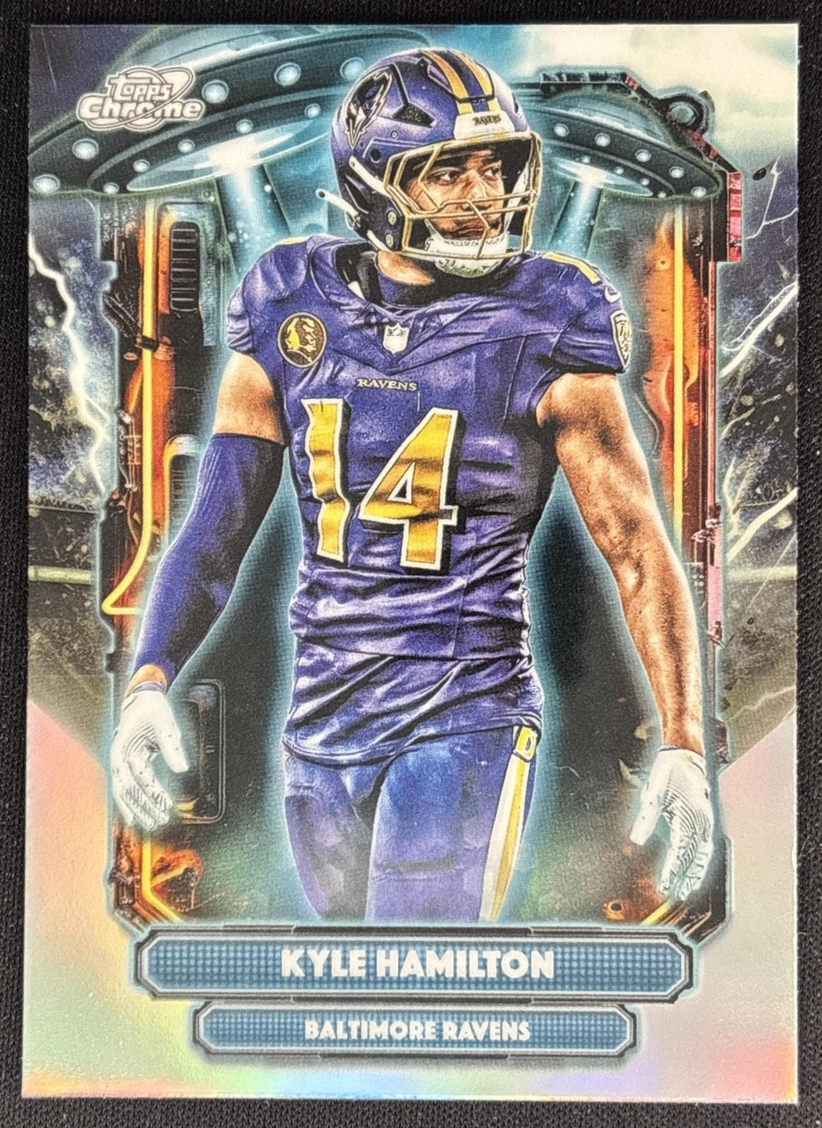 Kyle Hamilton 2025 Topps Cosmic Chrome Extraterrestrial Talent Ravens front