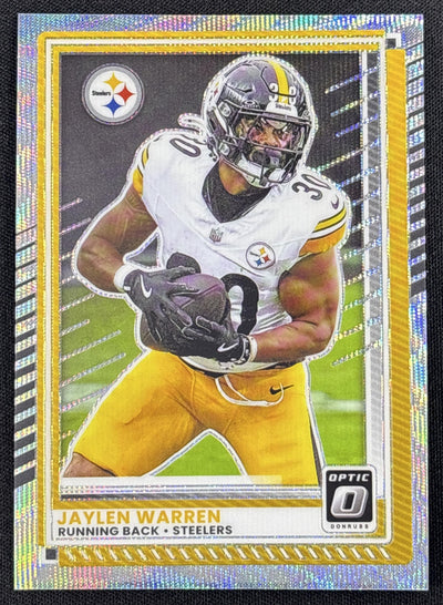 Jaylen Warren 2025 Panini Donruss Optic Wave Prizm /300 Steelers