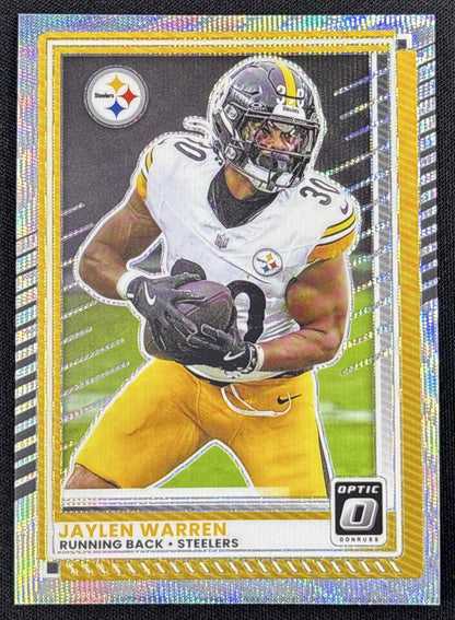 Jaylen Warren 2025 Panini Donruss Optic Wave Prizm /300 Steelers