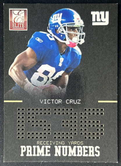 Victor Cruz 2012 Panini Elite Prime Numbers Silver /999 Giants front