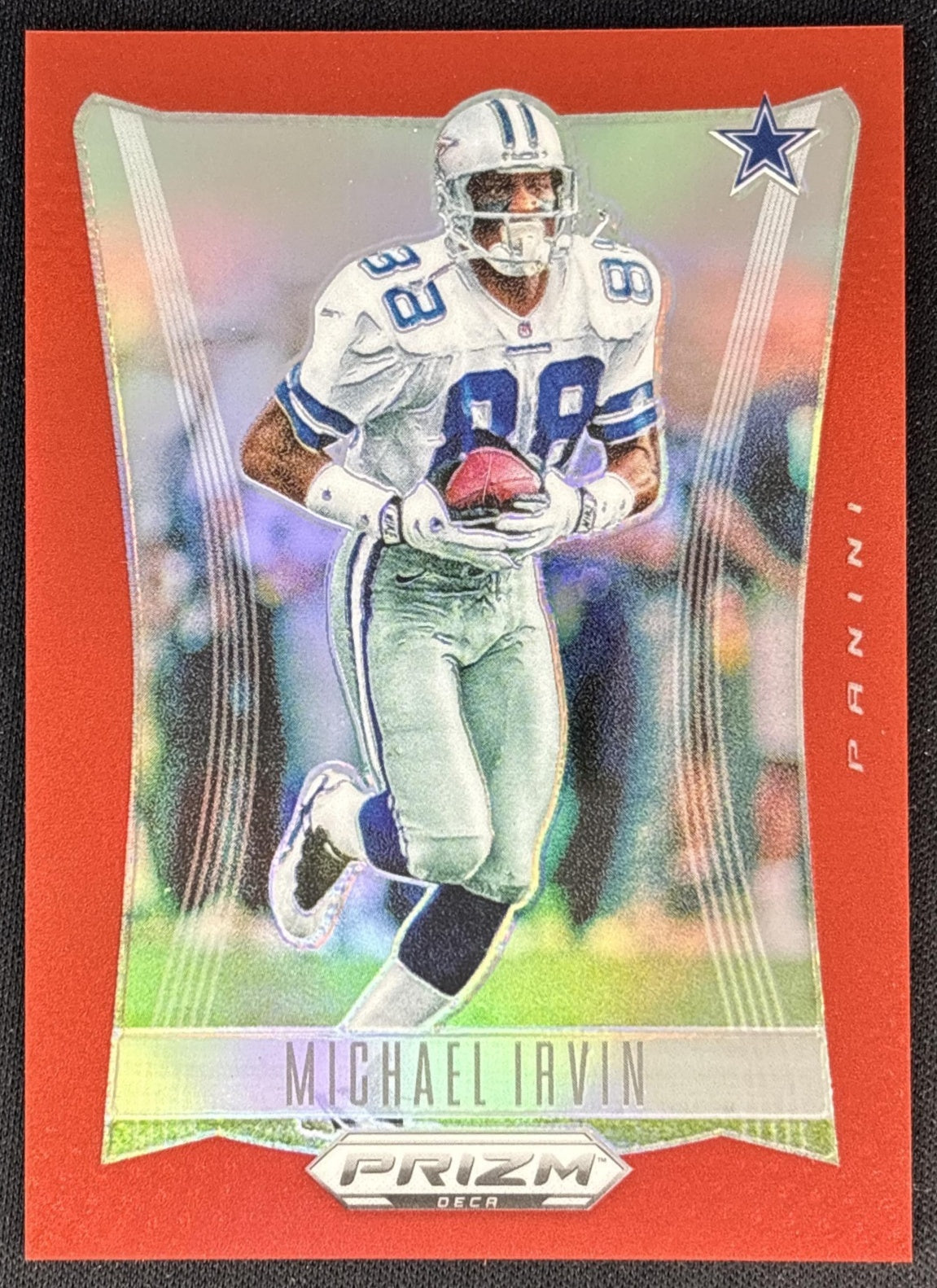 Michael Irvin 2024 Panini Prizm Deca Red /199 Cowboys front