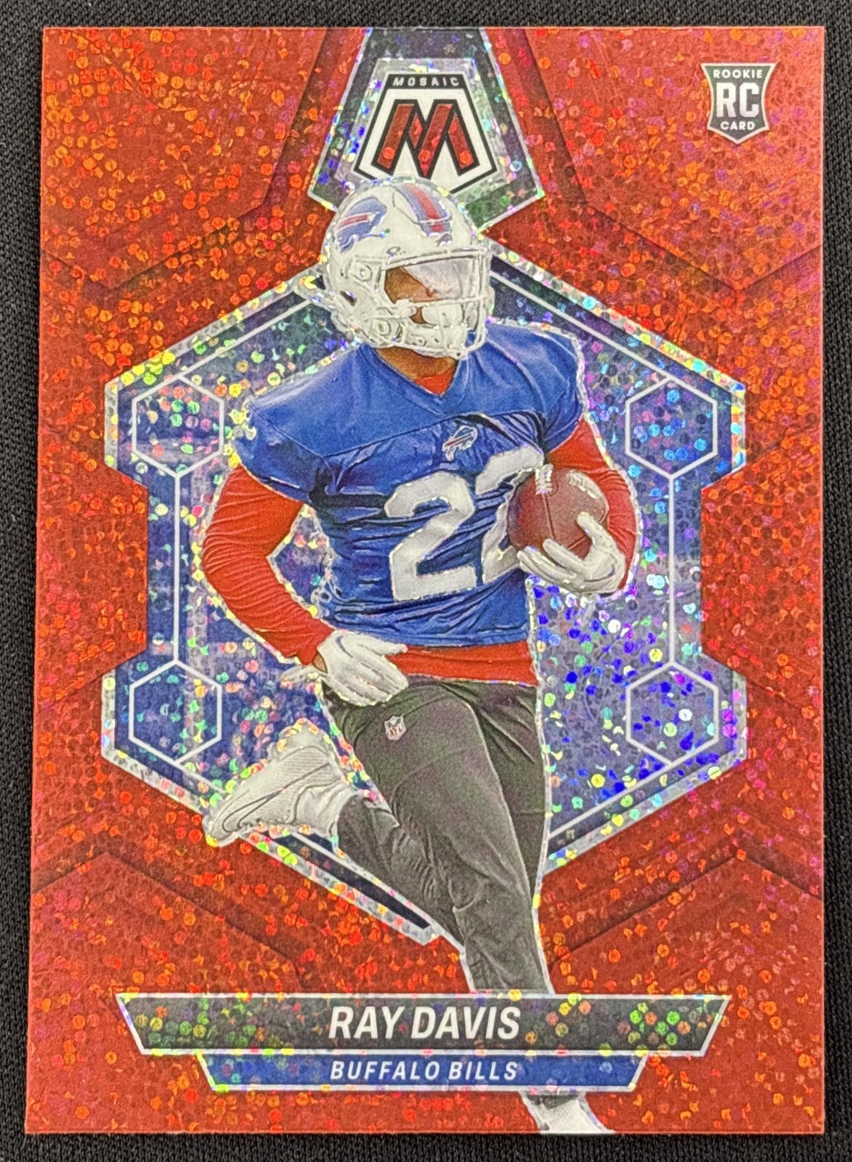 Ray Davis 2024 Panini Mosaic Red Sparkle Prizm Bills