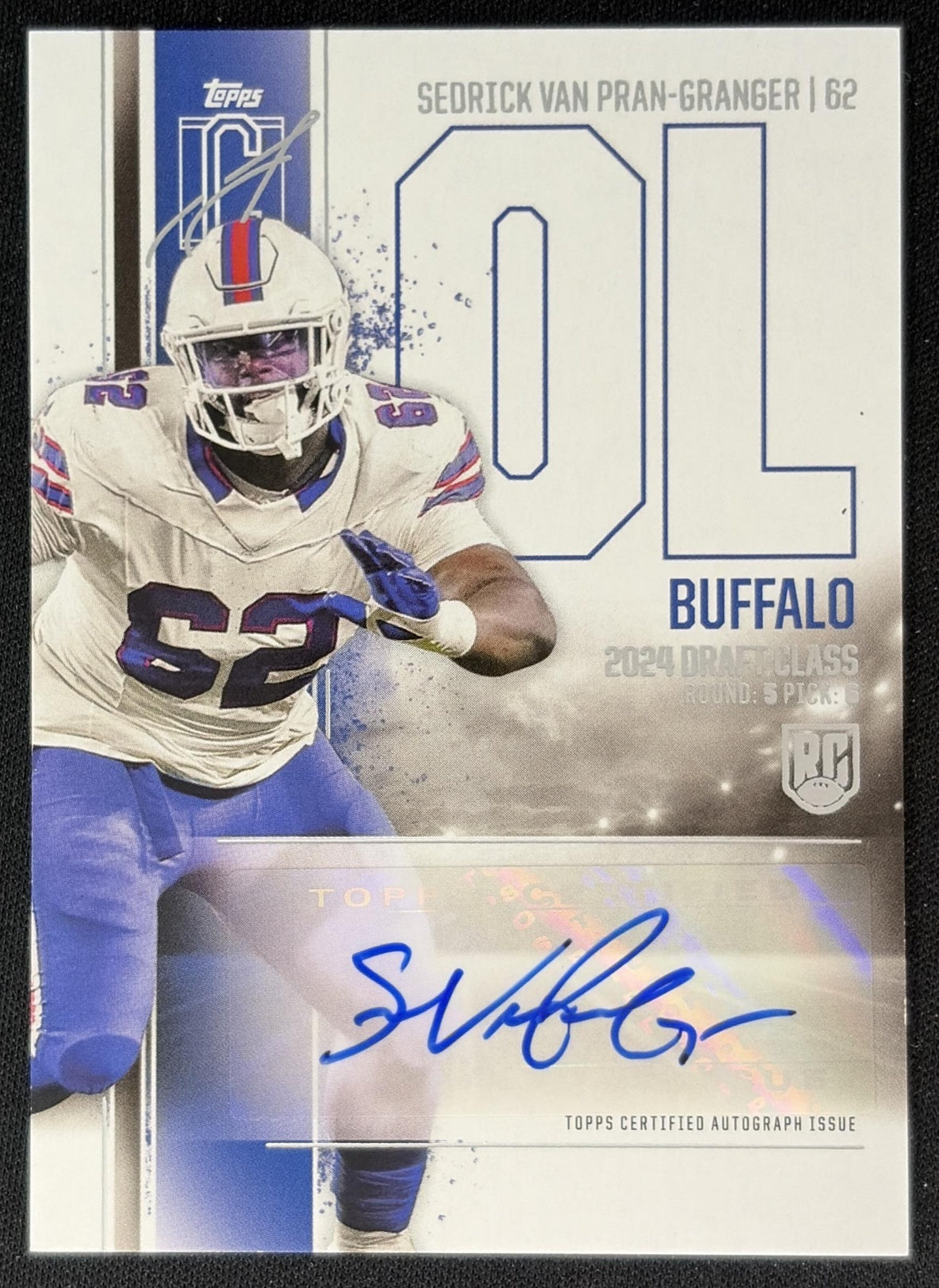 Sedrick Van Pran-Granger 2024 Topps Signature Class Rookie I Auto Bills Sports Trading Cards