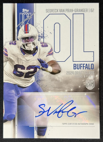Sedrick Van Pran-Granger 2024 Topps Signature Class Rookie I Auto Bills Sports Trading Cards