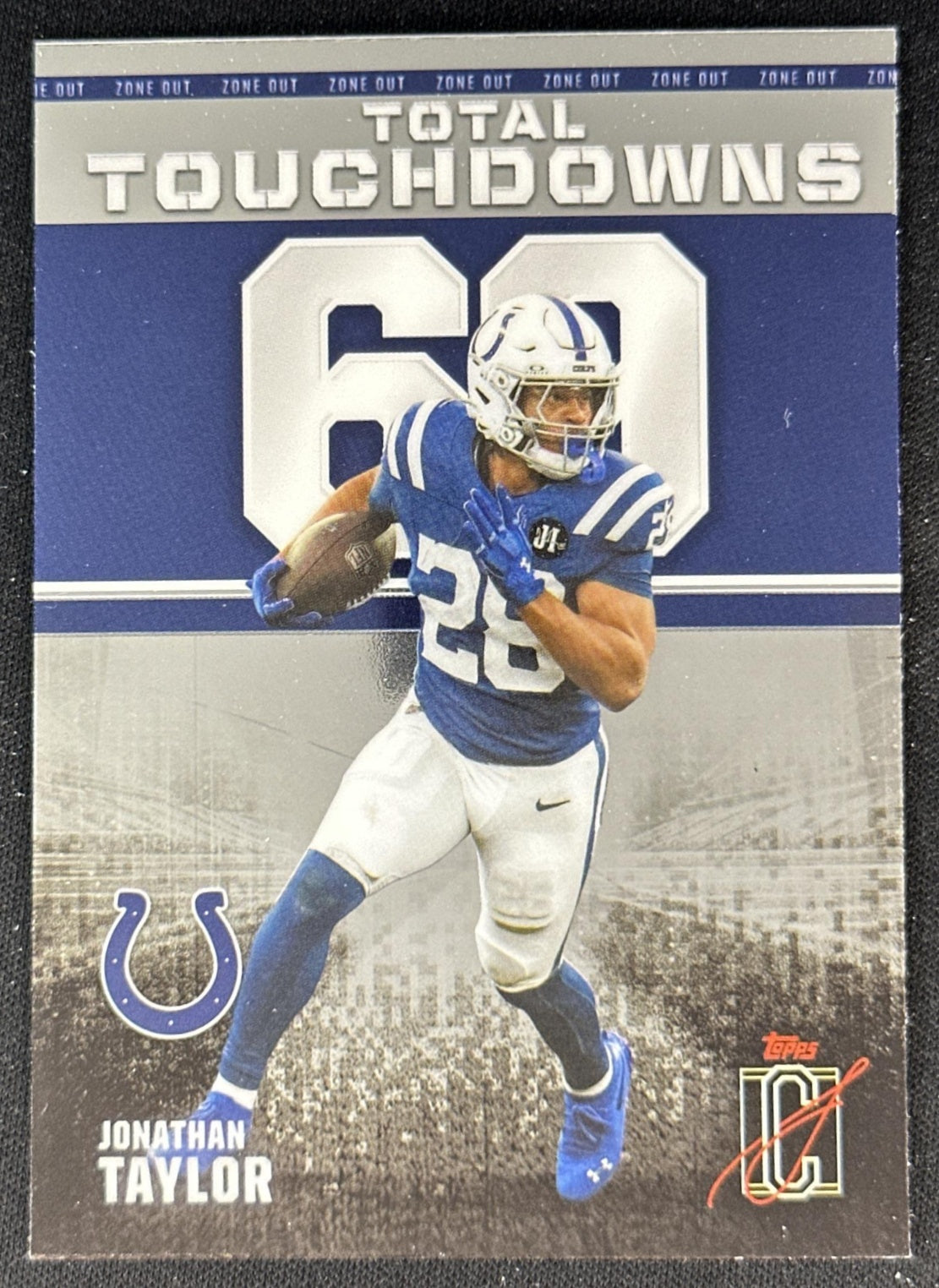 Jonathan Taylor 2025 Topps Signature Class Zone Out Colts front