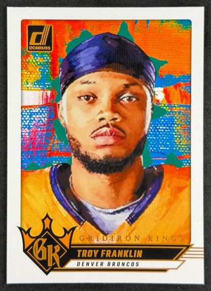 Troy Franklin 2024 Donruss Rookie Gridiron Kings Broncos Sports Trading Card