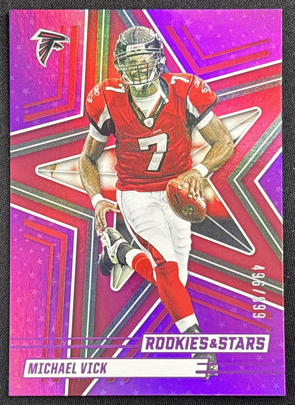 Michael Vick 2025 Panini Rookies & Stars Purple /999 Falcons Atlanta Falcons