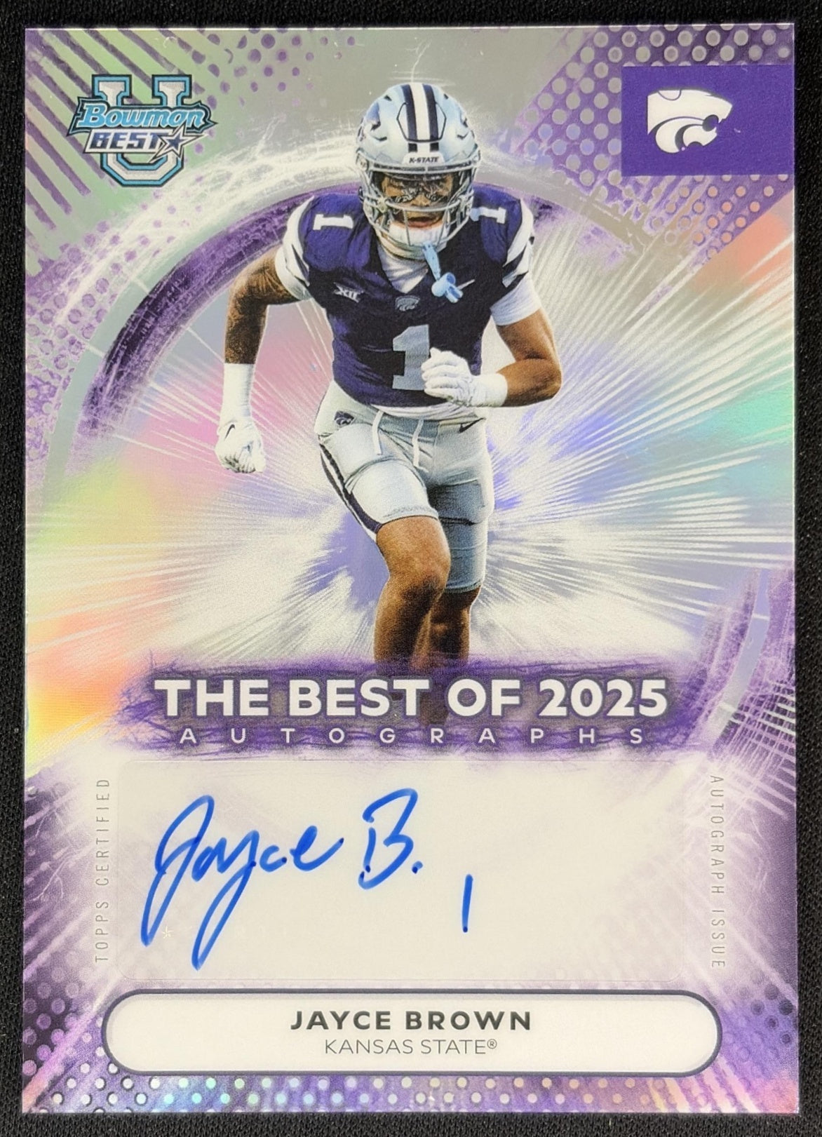 Jayce Brown 2025 Bowman Best University The Best of Auto Wildcats Sports Trading Cards