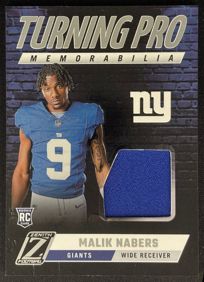 Malik Nabers 2024 Panini Zenith Turning Pro Memorabilia Giants Default Title Sports Trading Cards