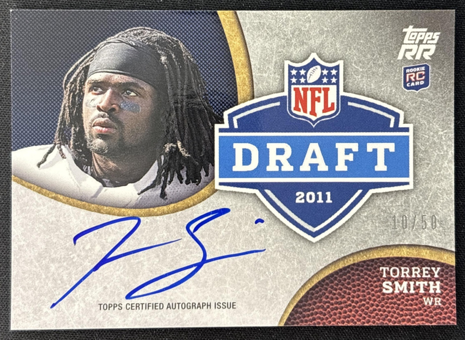 Torrey Smith 2011 Topps Rising Rookies NFL Draft Auto /50 Sports Trading Cards
