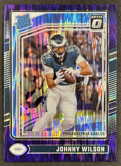 Johnny Wilson 2024 Panini Donruss Optic Purple Shock Eagles