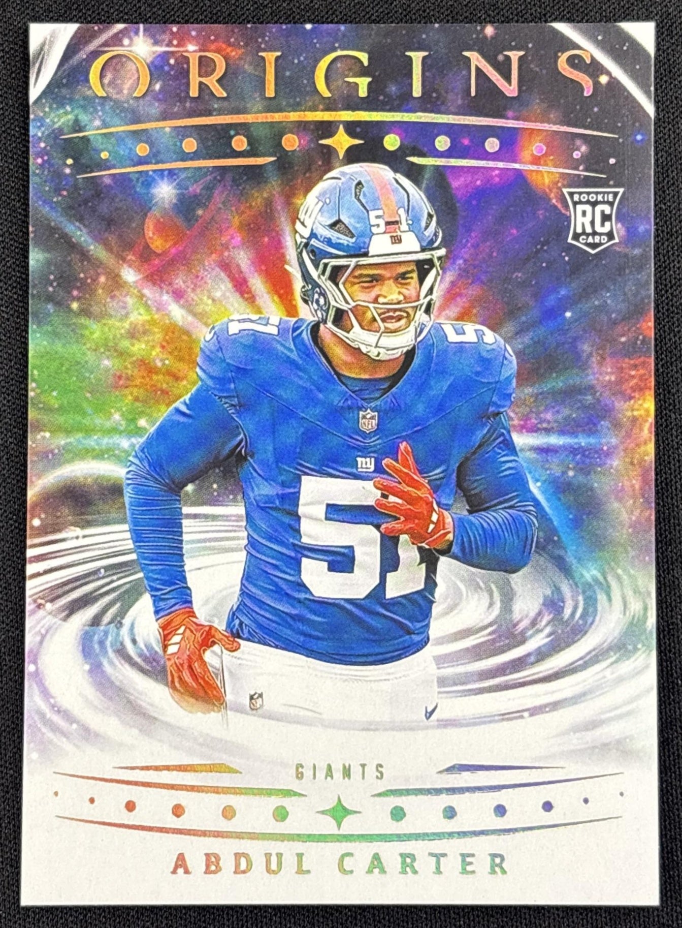 Abdul Carter 2025 Panini Origins Rookie Giants