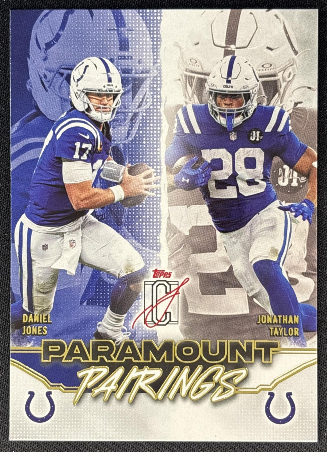 Jonathan Taylor Daniel Jones 2025 Topps Signature Class Paramount Pairings Colts Sports Trading Cards
