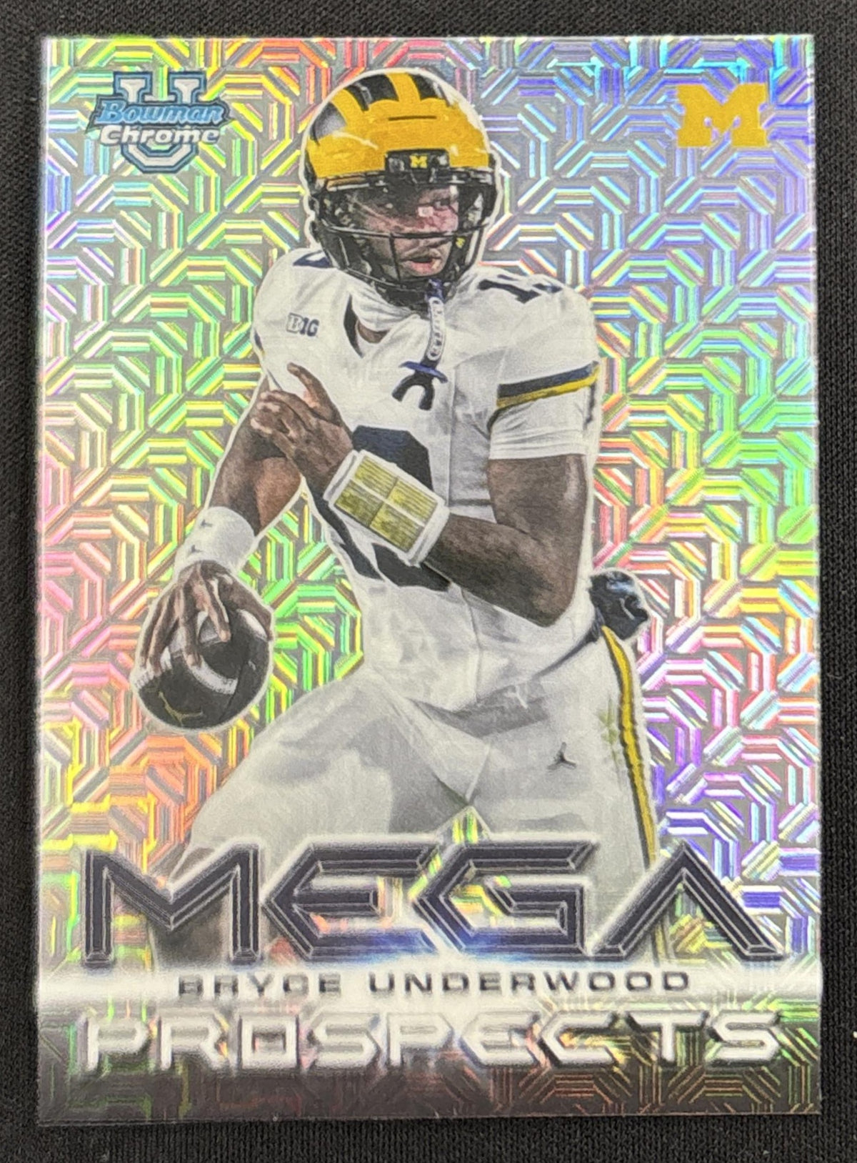 Bryce Underwood 2026 Bowman Chrome Mega Prospects Mojo Refractor Wolverines