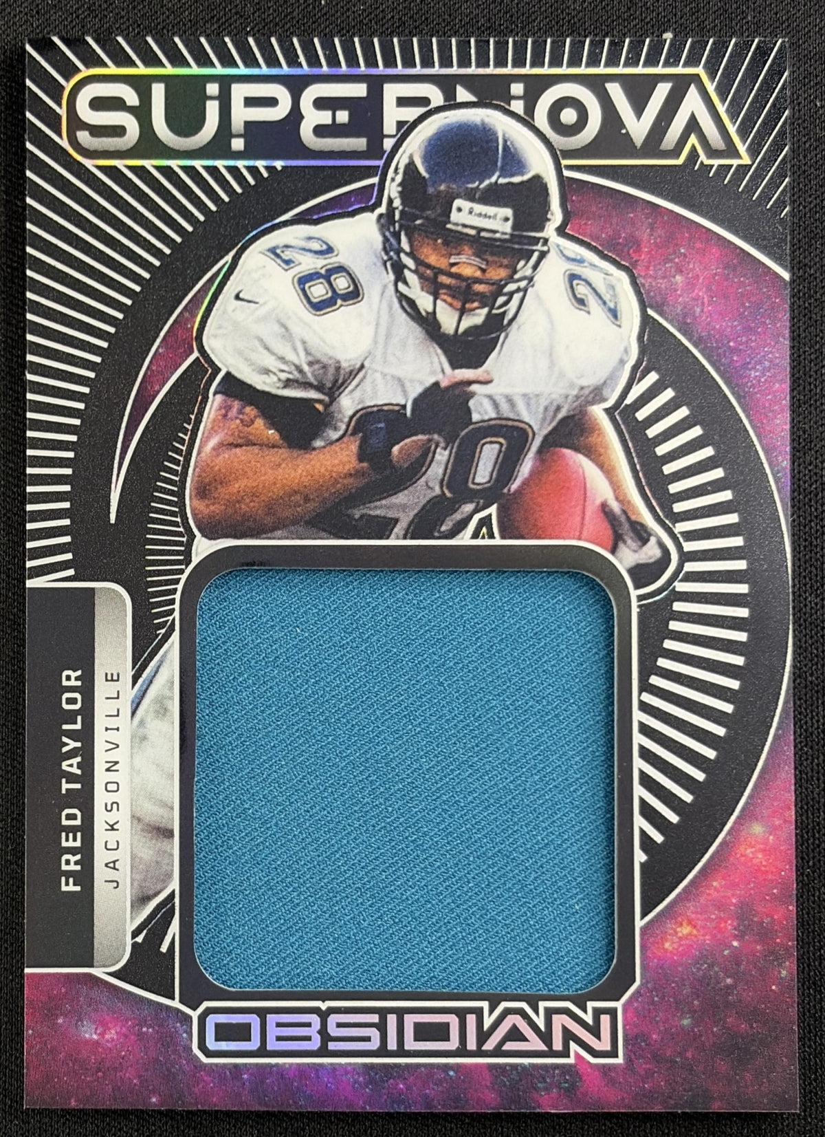 Fred Taylor 2026 Panini Obsidian Supernova Swatches Contour Jaguars