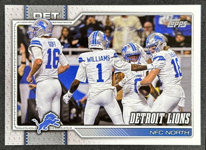 Detroit Lions 2026 Topps Flagship Lions Sports Trading Cards