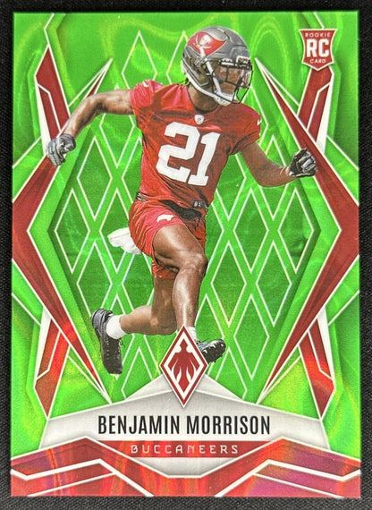 Benjamin Morrison 2025 Panini Phoenix Lime Green Lava Prizm /225 Buccaneers
