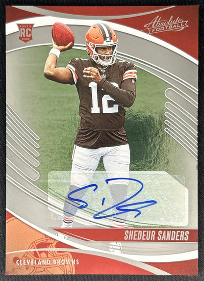 Shedeur Sanders 2025 Panini Absolute Signature Rookies Browns 2 Front