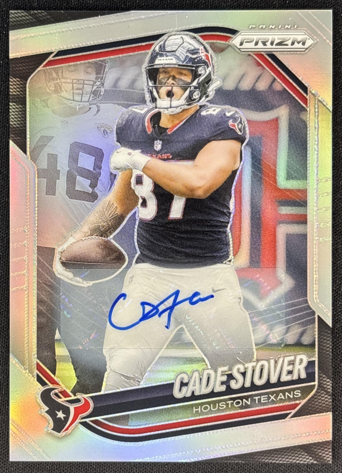 Cade Stover 2025 Panini Prizm Auto Silver Texans